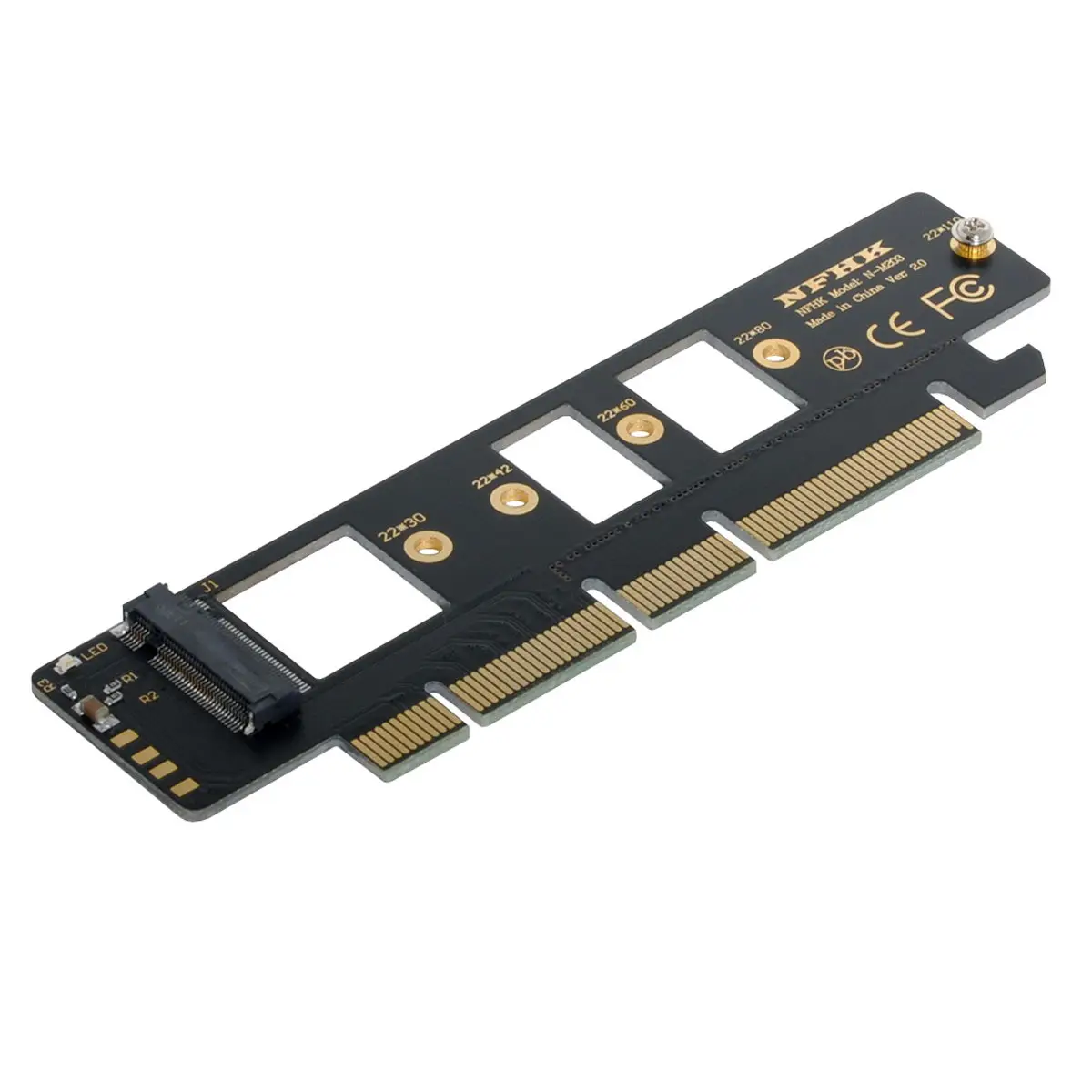 CYSM M.2 M-key NVME AHCI SSD to PCI-E 3.0 16x 4x Adapter for 110mm 80mm SSD