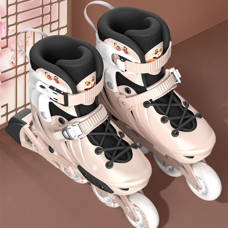 Professional Inline Roller Skates Adult Flashing Rollers Skating Shoes 4-Wheel Sneaker Speed Free Skating Racing Skates ABEC-7