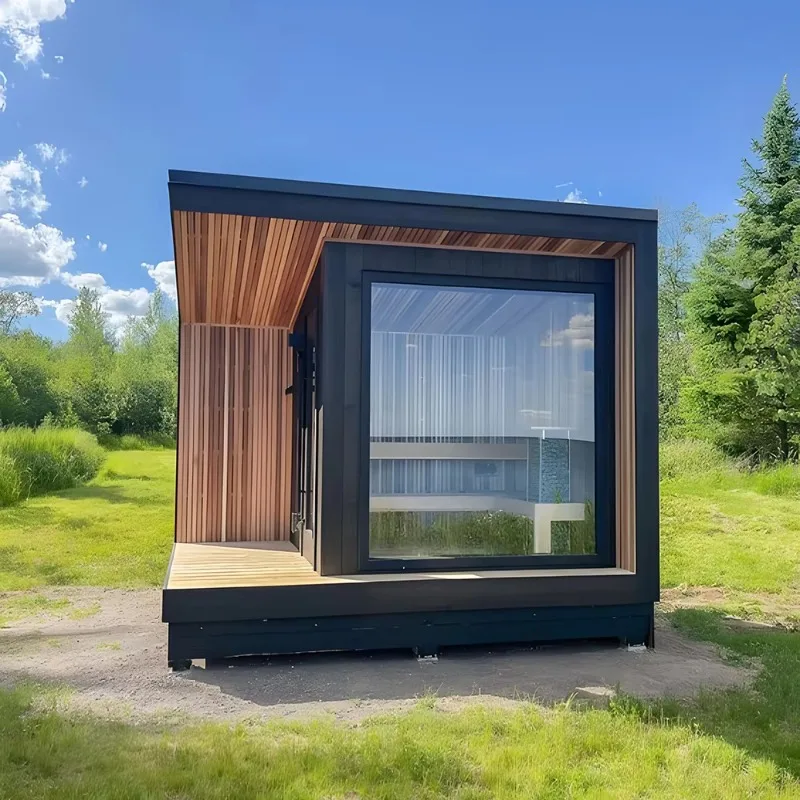 

Popular Outdoor Mobile Sauna 4 8 Person Electric Traditional Wood Stove Combo Shower Solid Wood Factory Custom