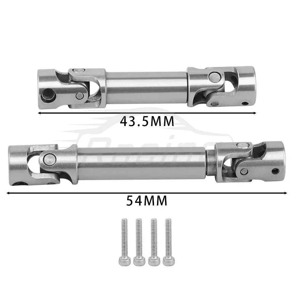 1 pair Stainless Steel Center Universal Joint Drive Shafts for 1/18 RC Crawler Redcat Ascent-18 Metal Upgrade Parts