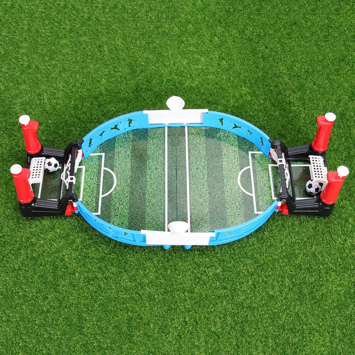 

Mini Tabletop Football Game Double Player Portable Compact Foosball for Hand Eye Coordination Fun Indoor Table