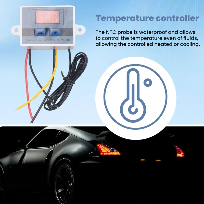 Best-Digital Temperature Controller Display Thermostat Control Switch And Thermistor Sensors Temperature Probe