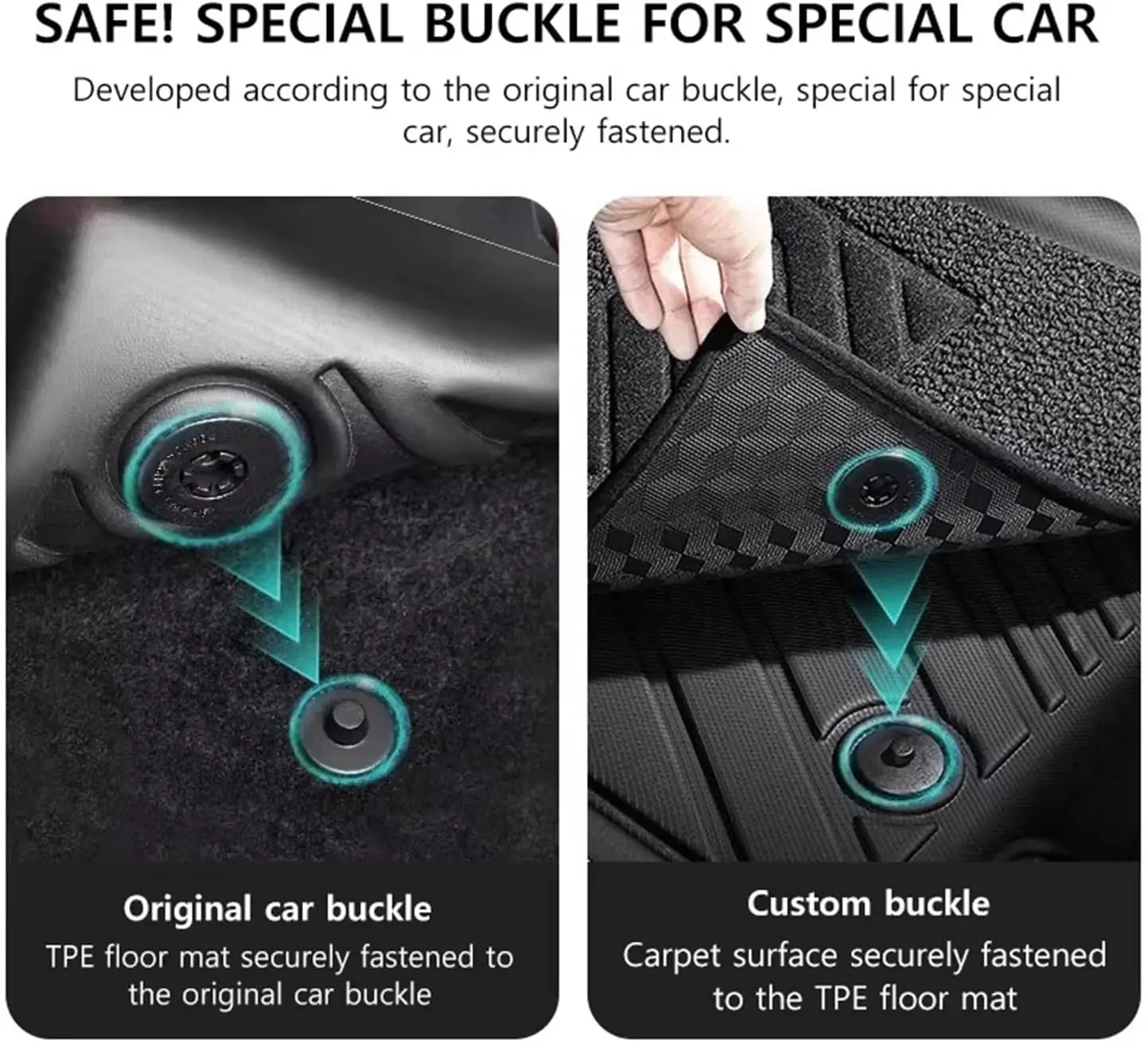 TPE Full Coverage Car Floor Mats Custom Fit BYD Seagull 2023-2026 Waterproof Anti-slip Auto Foot Liners EV Interior Protector view 4