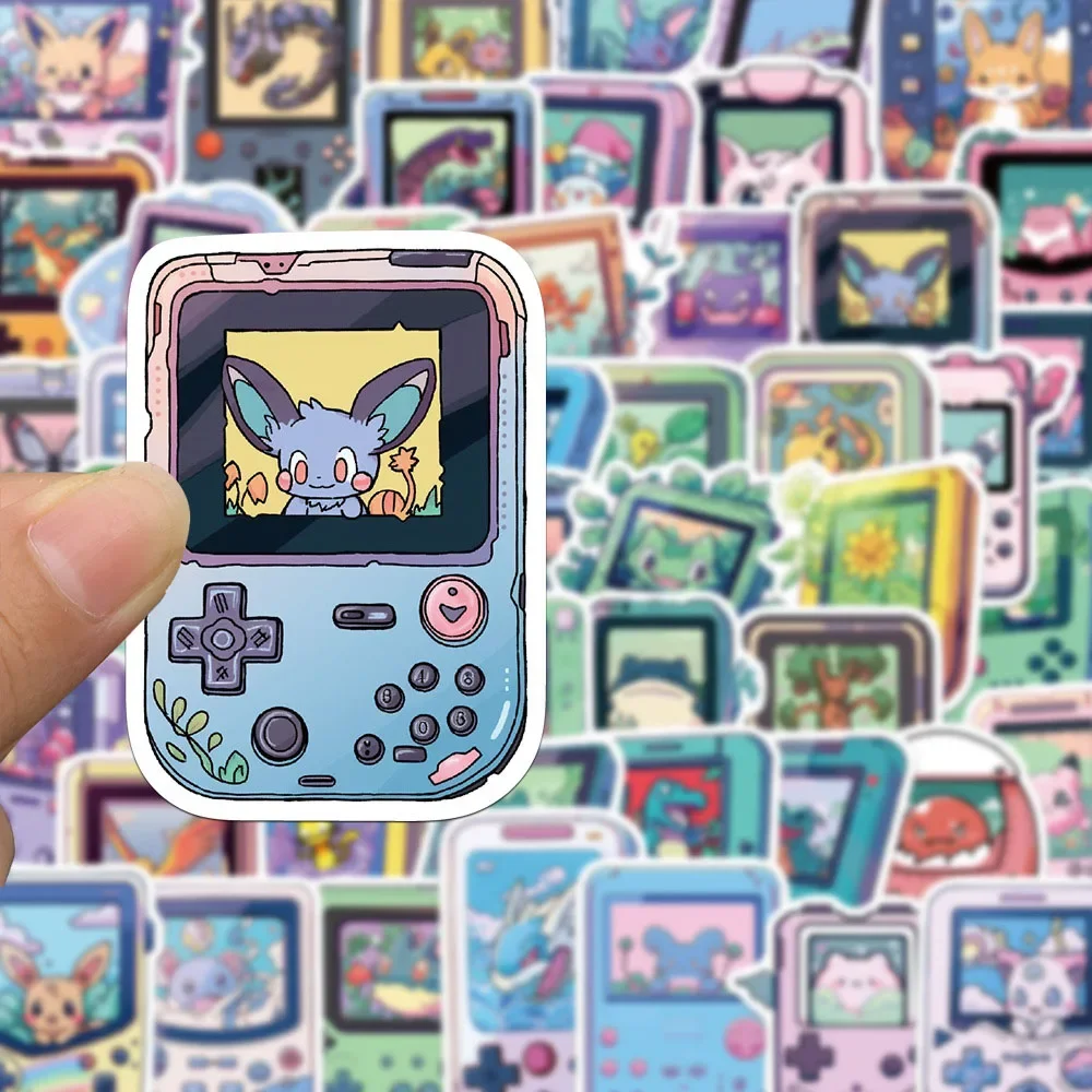 50 Stück Kawaii Cartoon Spielkonsole Pokemon Graffiti Aufkleber Niedliche Anime-Sticker Kinder Spielzeug DIY Laptop Handy Wasserdichte Aufkleber – Detail 3