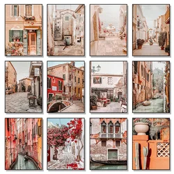 Classic Tourist City Italian Architecture Street Nordic Posters Prints Canvas Painting Wall Art Picture Living Room Home Decor