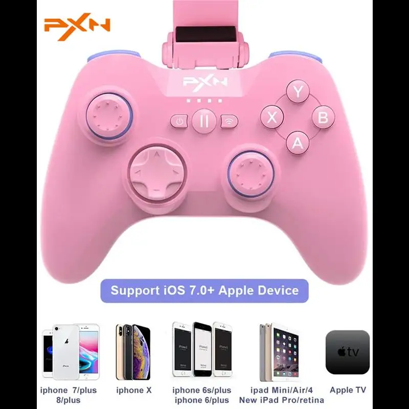 New PXN 6603 Wireless Bluetooth Gaming Controller for iPhone MFi Mobile Game Joystick Gamepad With Clamp for iOS/Apple