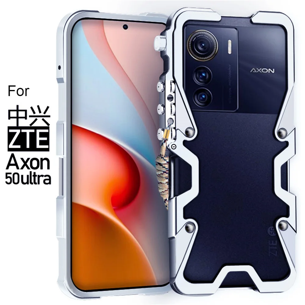 

Shockproof Metal Bumper Case For ZTE Axon 50 Ultra Case Luxury Aluminum Frame Cover Funda For ZTE Blade V50 Axon 50 Ultra Case