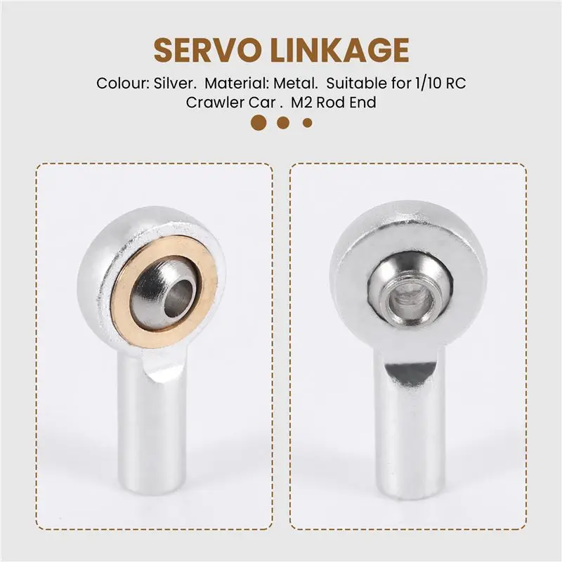 T84C-10Pcs المعادن M2 التعادل قضيب نهاية وصلة كروية ربط الكرة رئيس ل HSP Tamiya Mini 4WD RC سيارة شاحنة الزاحف قارب طائرة