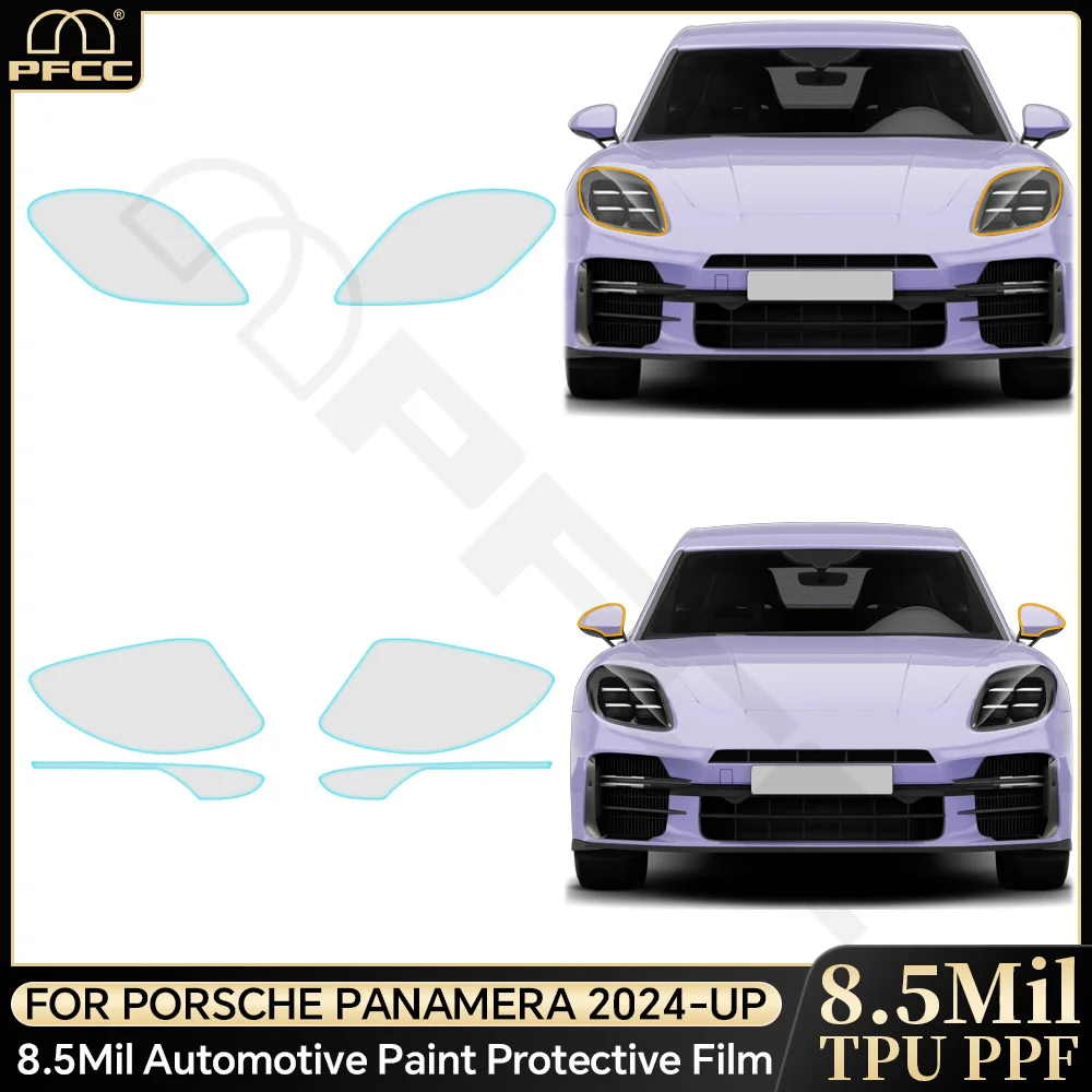 

Headlight Rearview Film Car Paint Protection Film PPF Pre-cut Transparent Anti-scratch for Porsche Panamera Base 2024-UP