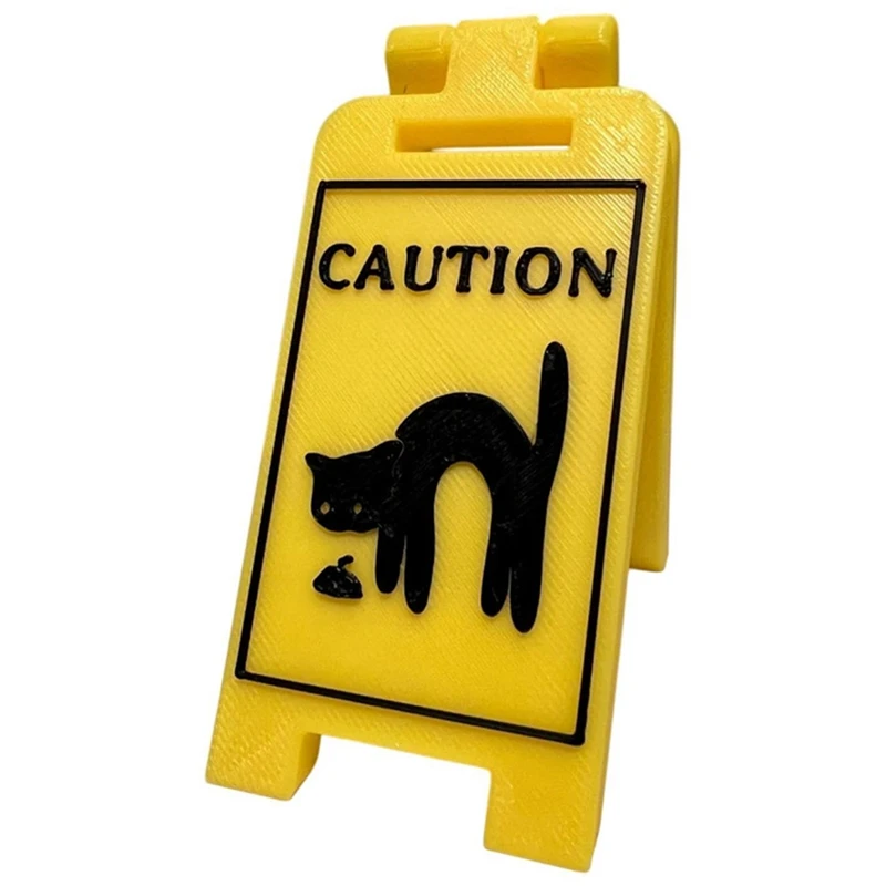 Cat Vomiting Warning Sign Waterproof Sign Cute Slogan Decoration Yard And Desk Decoration