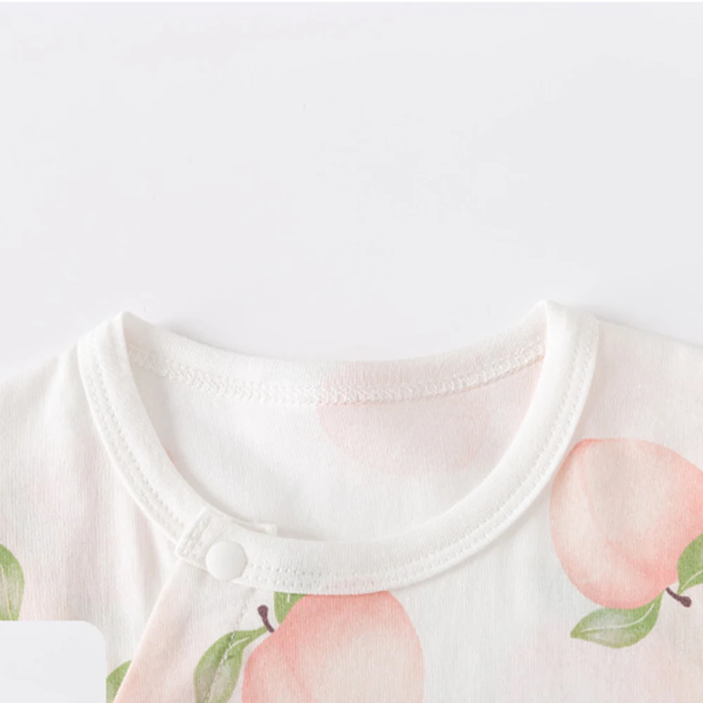 Baby Girl Clothes Summer 2024 100% Cotton Fruit Print Thin Type Newborn Clothes 0-12 Months Baby Boy Romper