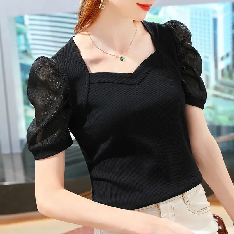 

Женский модный универсальный цветной летний топ Slim Fit Ice Silk V Ne ort Sve T irt для повседневных поездок на работу