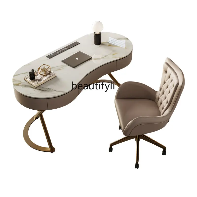 

Desk Light Luxury Modern High-End Study Furniture Set Combination Office Desk Advanced