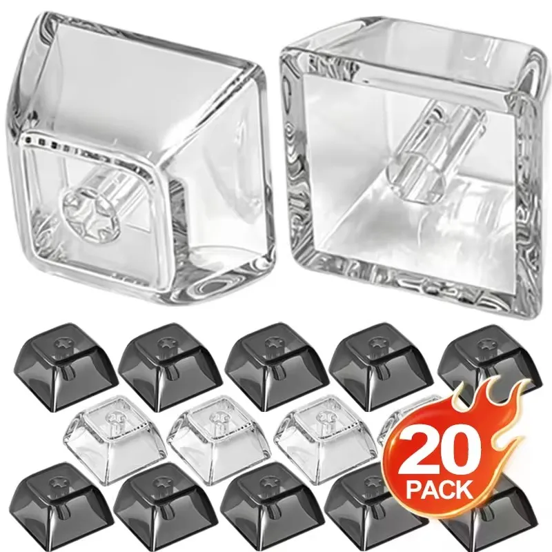 10/20Pcs DIY Transparent Keycaps Height R4 Up Down Left Right Personalized Clear Black Transparent Mechanical Keyboard Keycaps