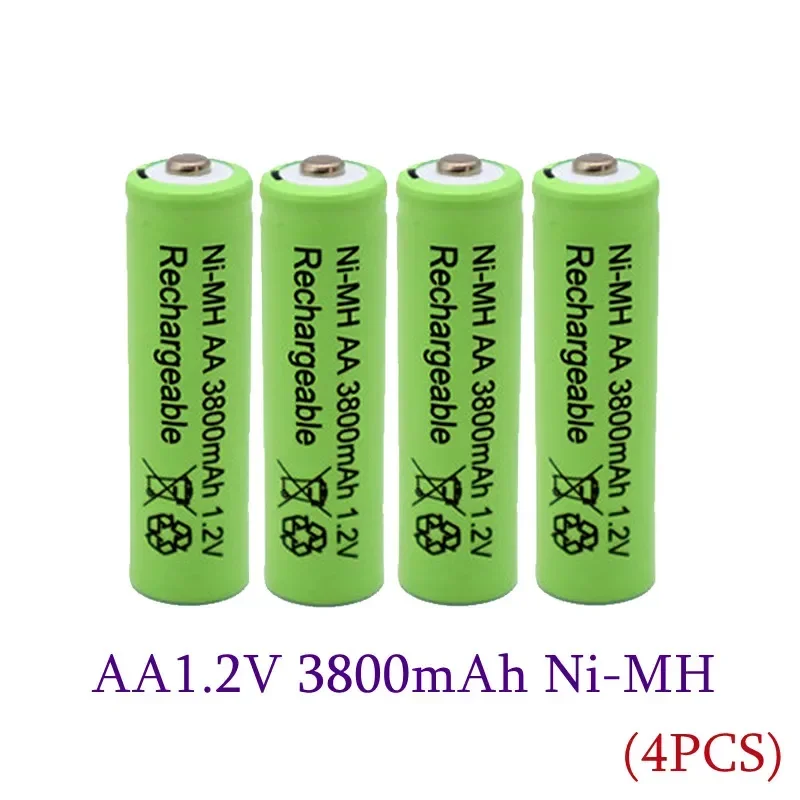 Nuova batteria AA 1.2V 3800mAh batteria ricaricabile ni-mh per batterie ricaricabili telecomandate giocattolo batteria AA 1.2V + caricabatterie