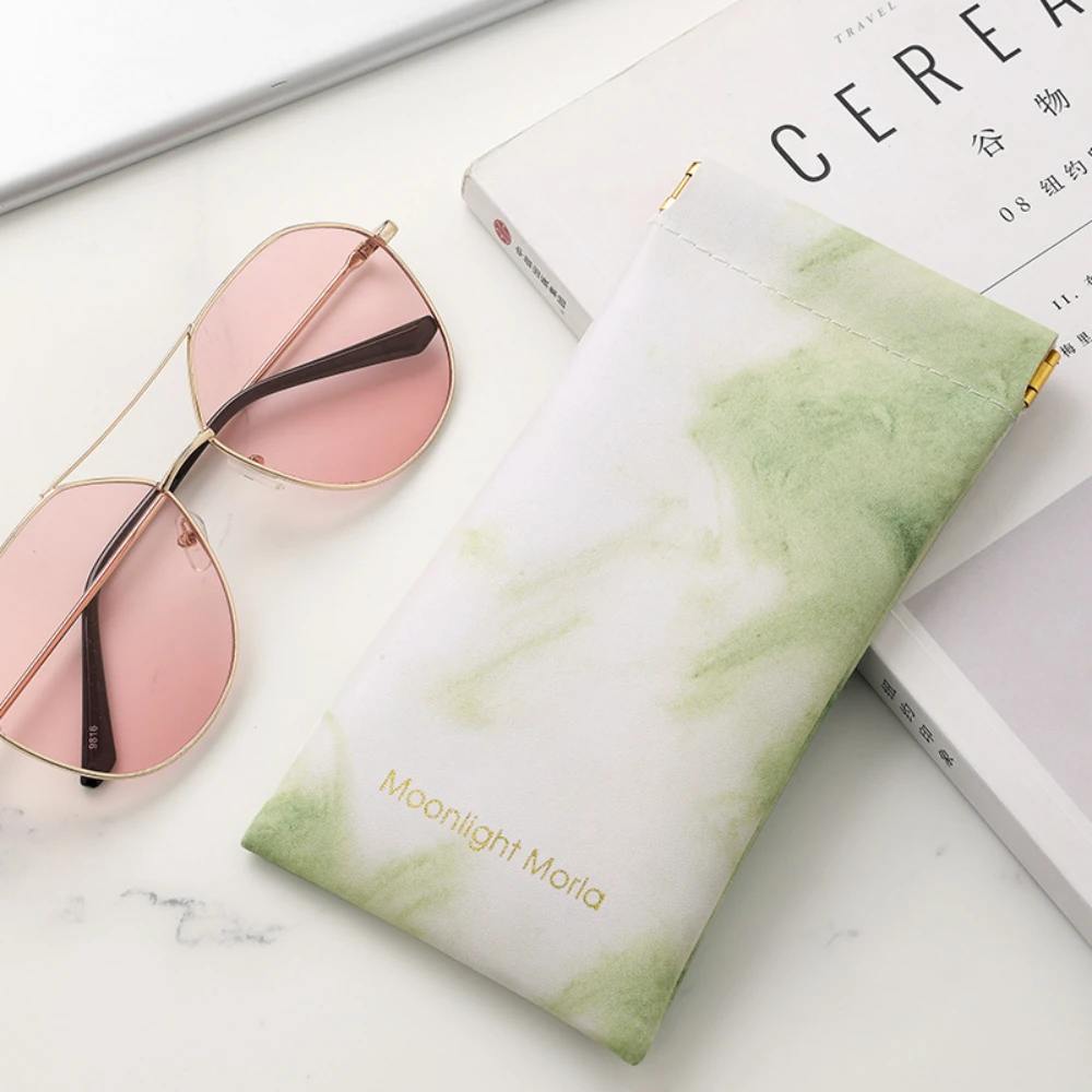 Sunglasses Storage Bag Soft Leather Glasses Bag Protective Eyewear Cover Auto Closing Eyewear Pouch For Travel Reading Glasses