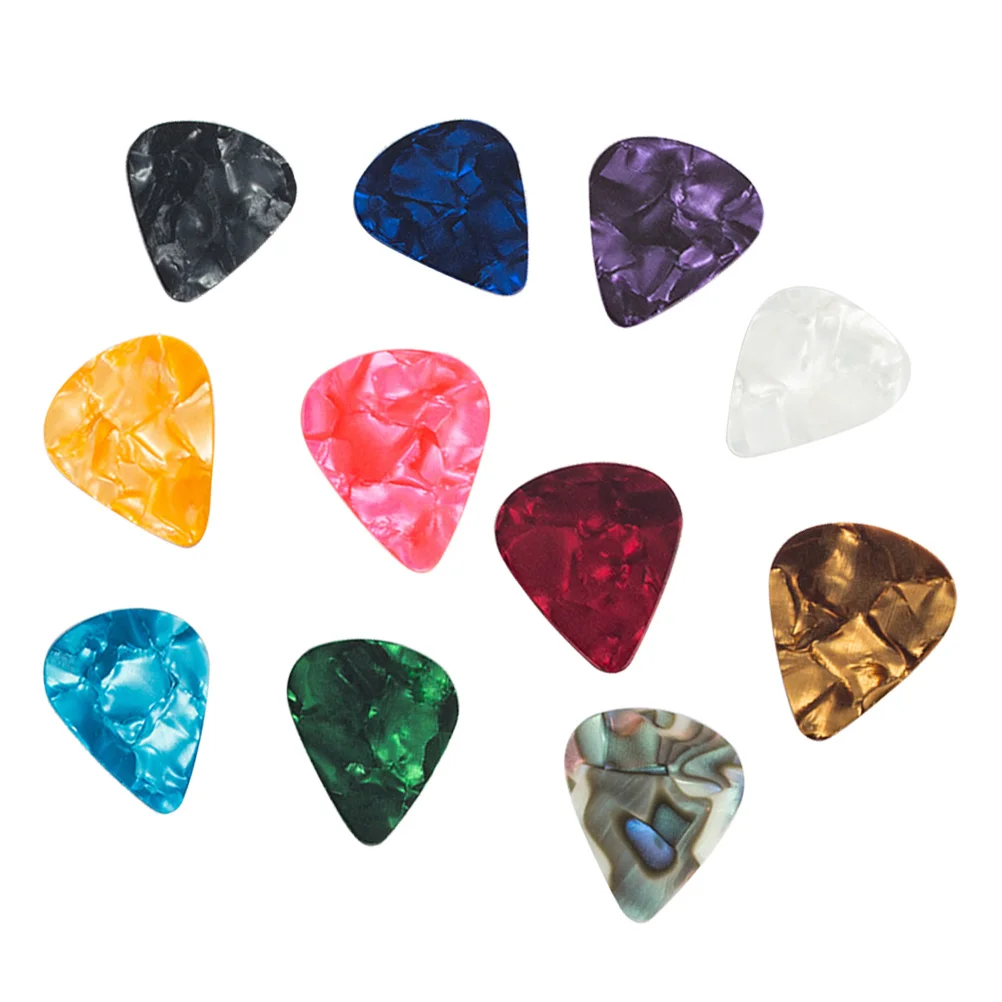 

60pcs Heart Shape Guitar Picks Ultra Thin 046 071 096mm Assorted Colors For Guitar Bass Ukulele Mandolin Banjo