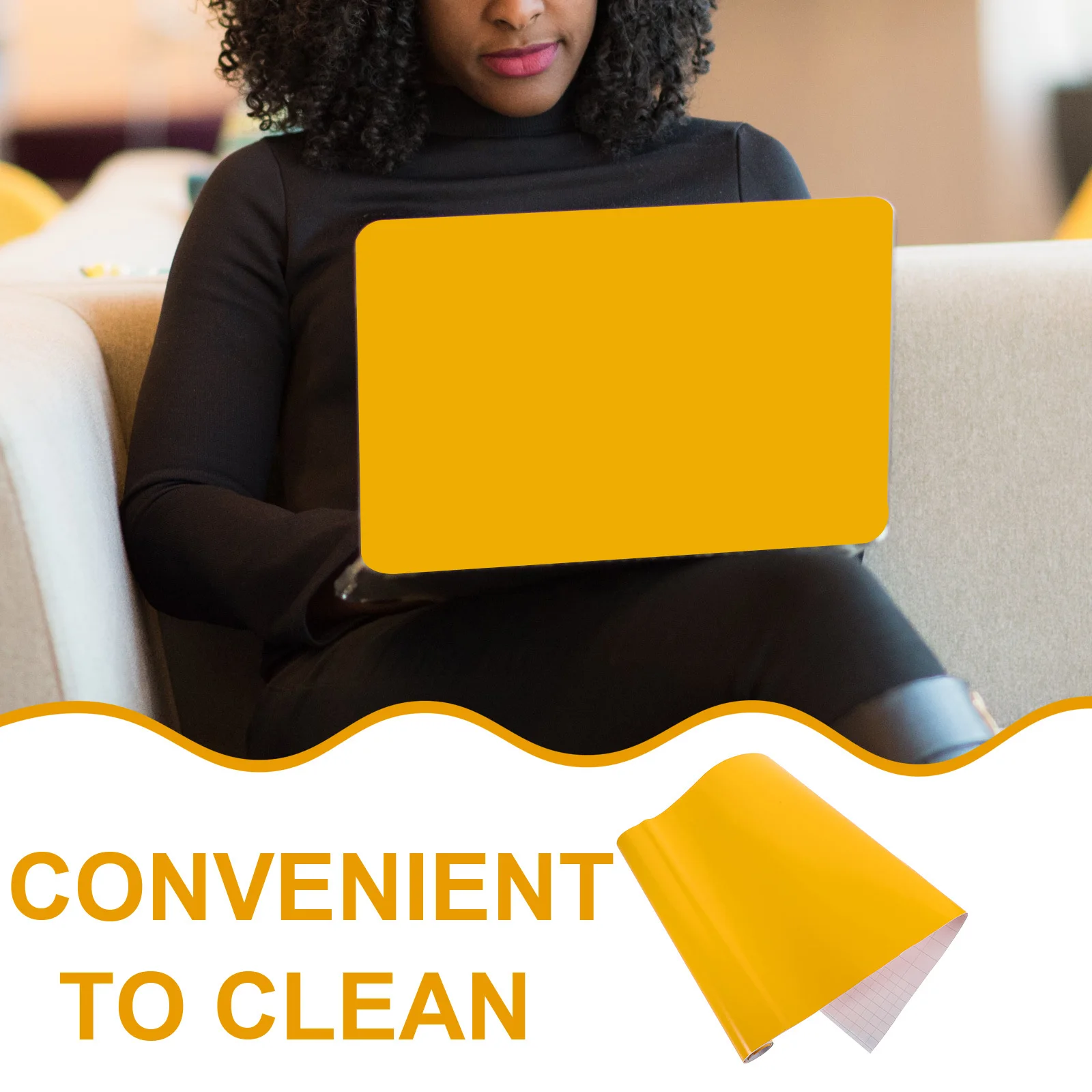 

Glossy Bright Yellow PVC Car Sticker Film Self Adhesive Waterproof Bubble Free Car Wrap Motorcycle Laptop Window Decal