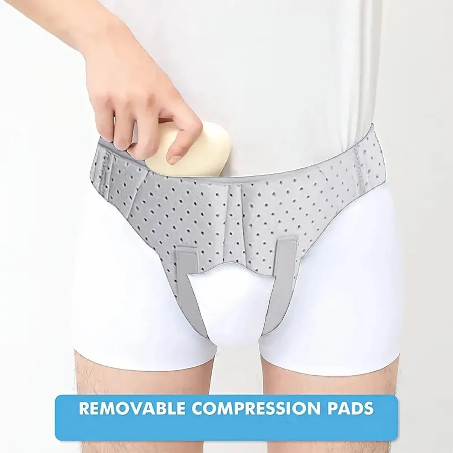 MuqiNush Herniengürtel Truss Single/Double Männer und Frauen Schmerzlinderung Erholungsgurt nach Einschnitt, Bauch- und Femurchirurgie – Detail 2
