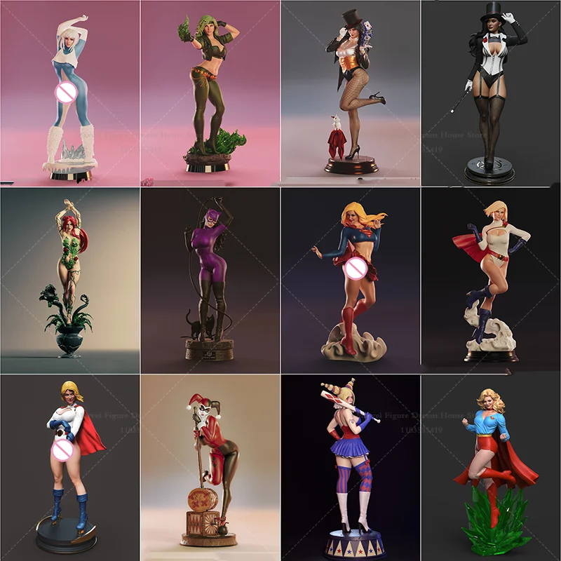 

Масштабная модель 1/24 1/18: Ice Girl Tora, Fire Women Costa, Cosmic Hero Kara. Сборная 3D-фигурка из смолы, неокрашенная, белая модель.