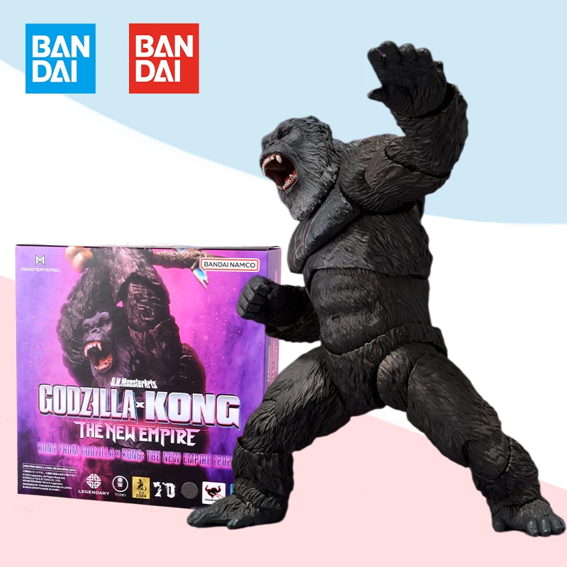 

Bandai Original S.H.MonsterArts SHM KONG GODZILLA THE NEW EMPIRE 2024 full action anime model kit finished toy gift for kid