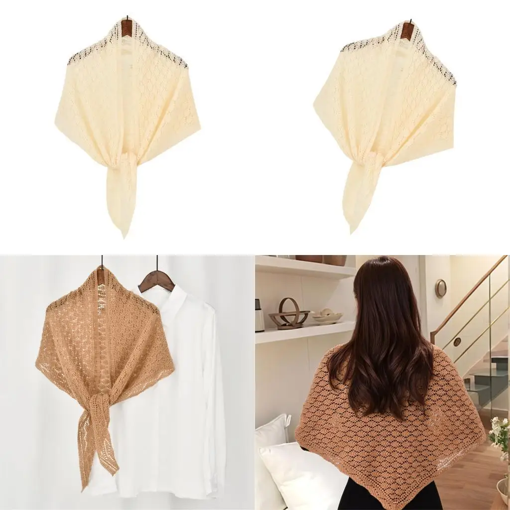 

M6CD Модный крючковый шаль с Rhomboid Pattern Heathables и Sun защищающим плече