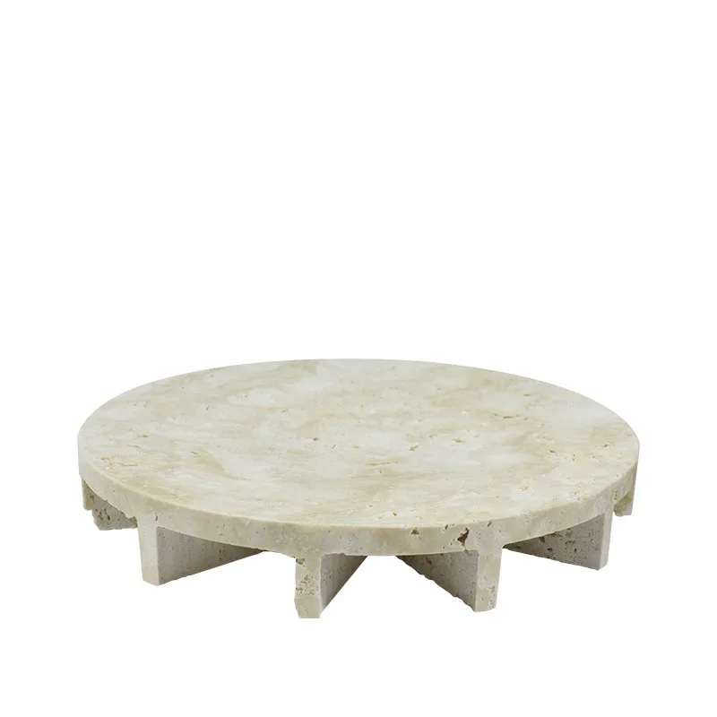 

Simple modern black marble texture resin tray ornament, model room dining table