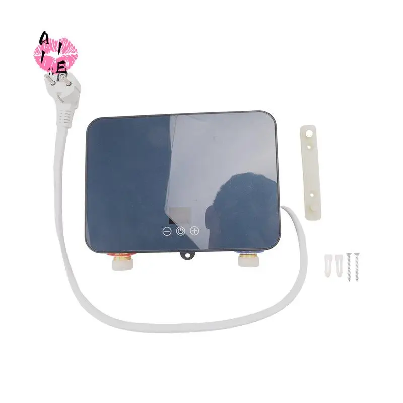 A11E-Electric Water Heater, Instant Hot Water Heater With Digital Display Self-Modulating For RV Kitchen Bathroom EU Plug