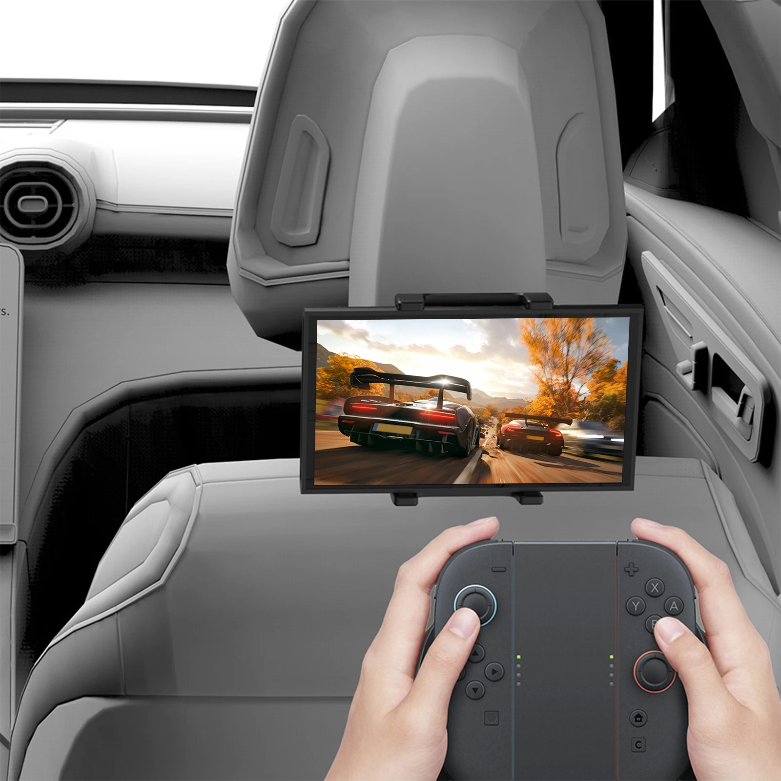 Держатель для Switch 2, док-станция, автомобильный подголовник, крепление для игровой подставки, регулируемый держатель игровой консоли, портативная игровая поддержка для Switch/OLED