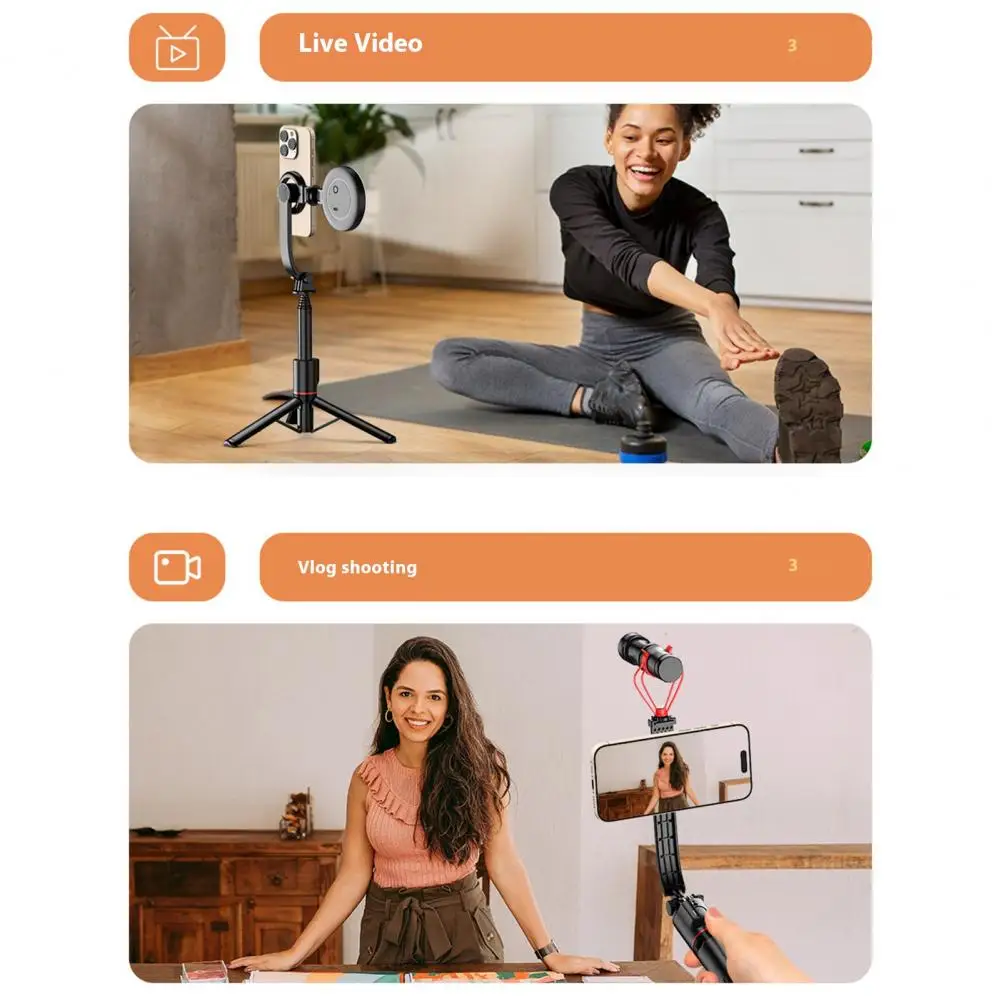 확장 가능한 셀카봉 초경량 휴대용 셀카봉 초경량 자기 셀카봉 삼각대(360도 고)