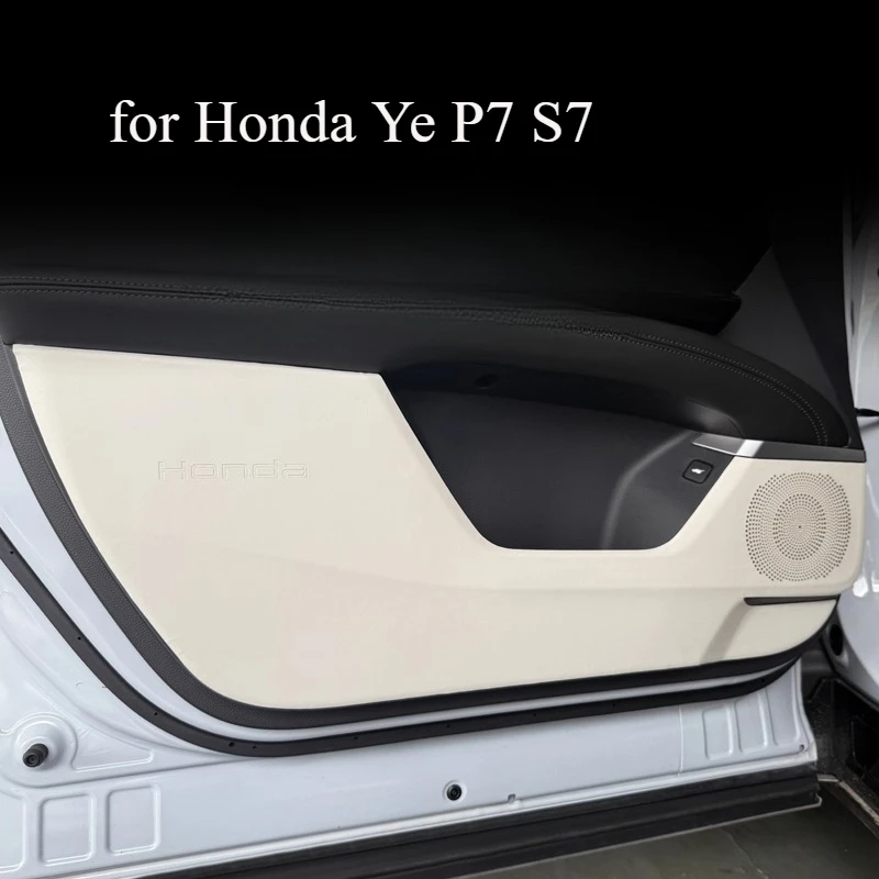 

Leather Car Door Kick Pads Protector for Honda Ye P7 S7 Anti-Scratch Anti-Dirty Door Sill Guards Protective Film