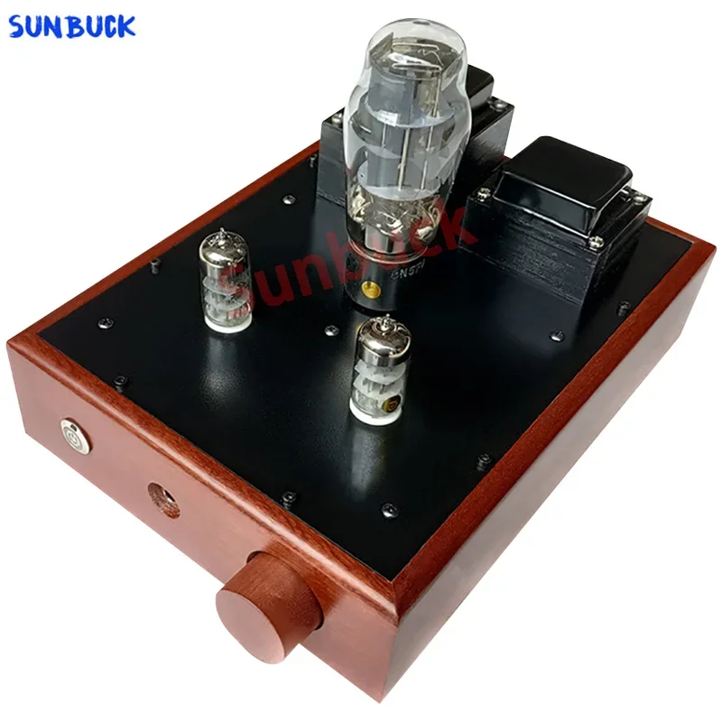 Sunbuck 32Ω-600Ω 2.0 1 واط فراغ أنبوب أمبير مكبر للصوت 0 الضوضاء 6N3 6N5P GE5670 6080 فراغ أنبوب مضخم ضوت سماعات الأذن