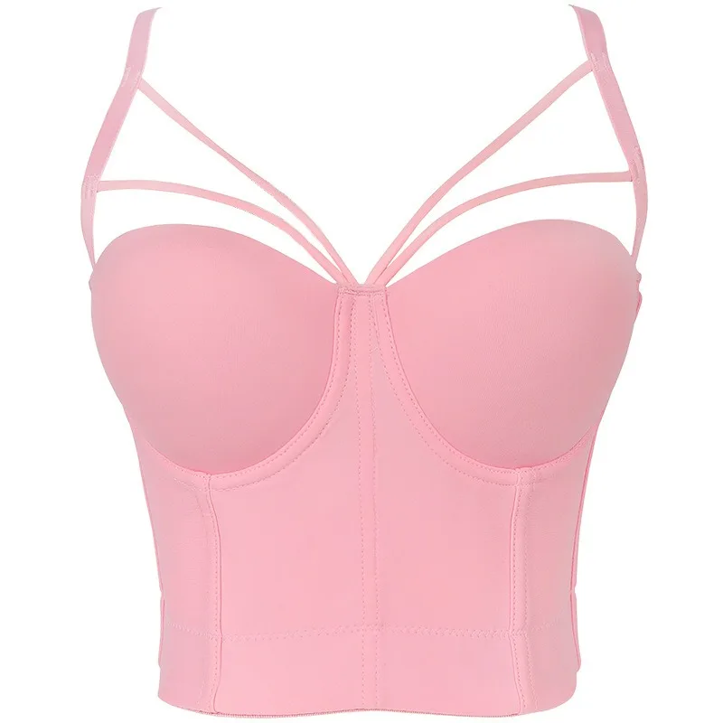 5 Colors All-matched Women Sexy Underwear Solid Staps Bra Quality Camis Female Tops