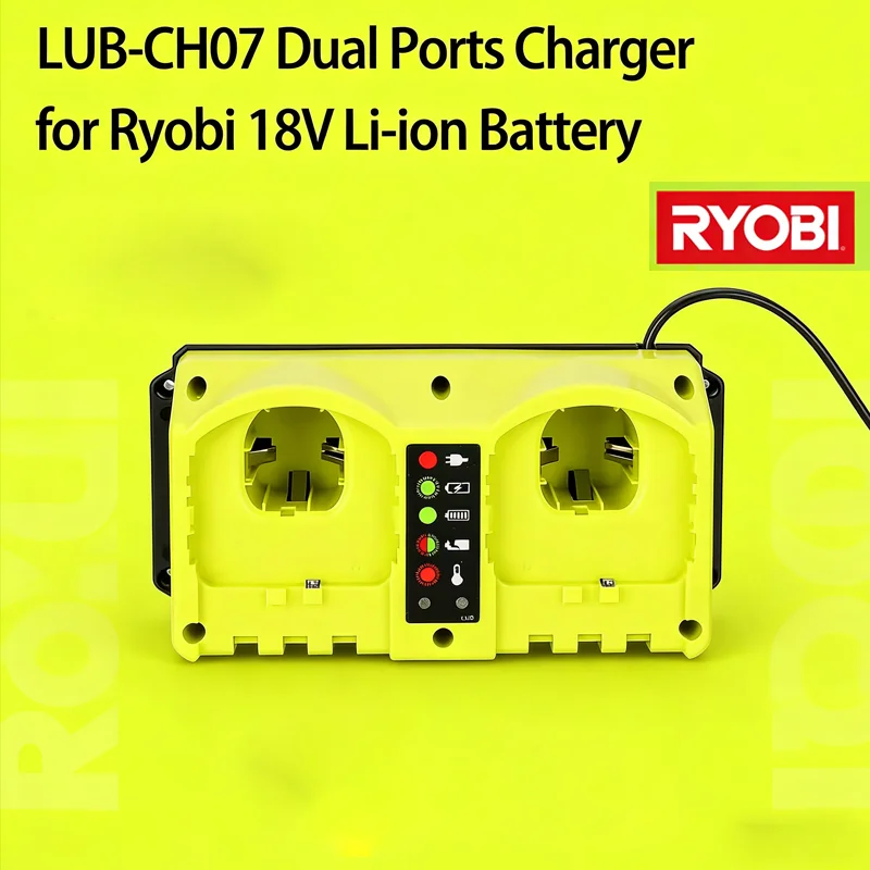 

Зарядное устройство Ryobi 18V 20V для аккумуляторов P120 P170 P180 P190 Li-ion Ni-MH Ni-CD, быстрая зарядка 1.5A, замена для серии ONE+
