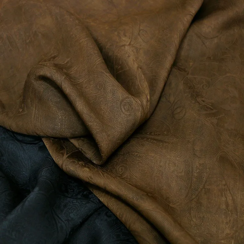 Silk blended jacquard color Xiangyunsha fabric