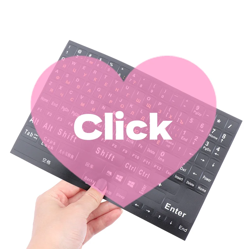 1Pc Full Size Russian Keyboard Stickers Letter Alphabet Layout Sticker Key Stickers For Laptop Desktop PC Keyboard Cover