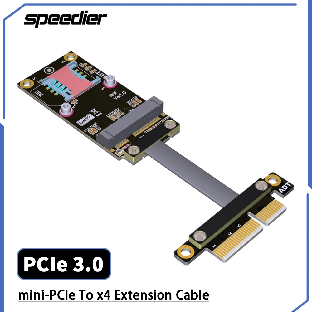 Cable de extensión R26SF PCIe x4 se transfiere a la mini tarjeta inalámbrica PCIe, cable mpcie PCIe3.0x1 gen3 8G/bps