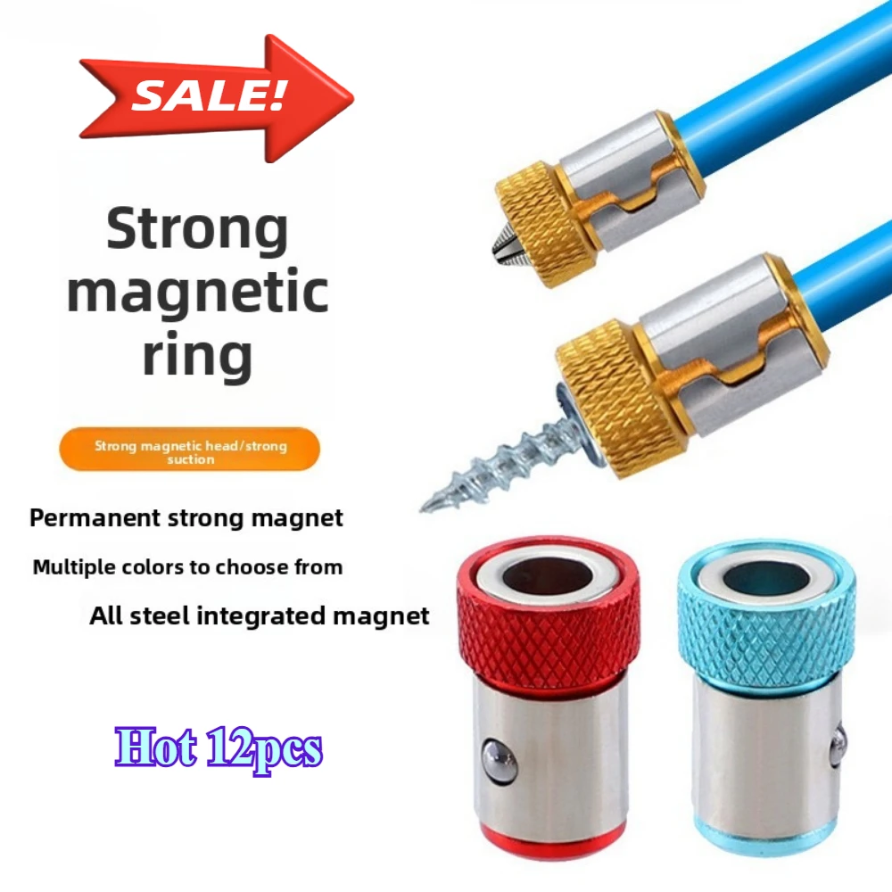 

Universal 1/12 PCS Magnetic Ring Alloy Magnetic Ring Screwdriver Bits Anti-corrosion Strong Magnetizer Drill Bit Magnetic Ring