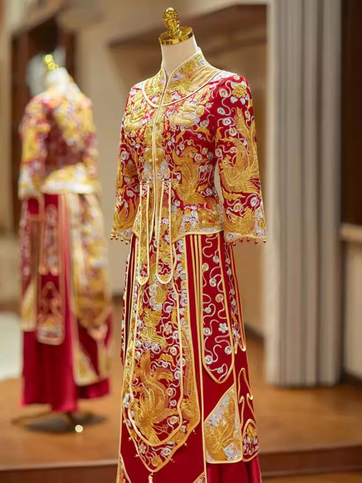 

Платье невесты, новинка 2025, платье Xiuhe, свадебное китайское тост из суда, роскошное летнее платье большого размера для тяжелой промышленности