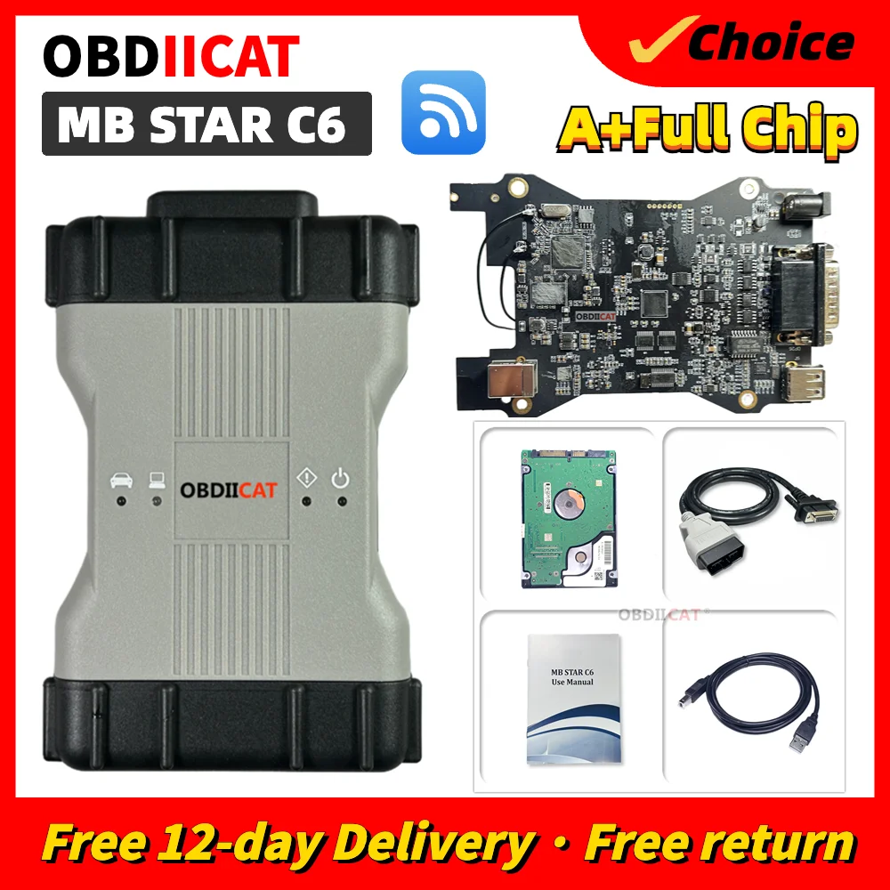 SUPER MB Star C6 DoIP 2023.06 MB VCI WiFi Support CAN BUS with Software HDD Multiplexer Diagnosis Tools Full Function for BENZ