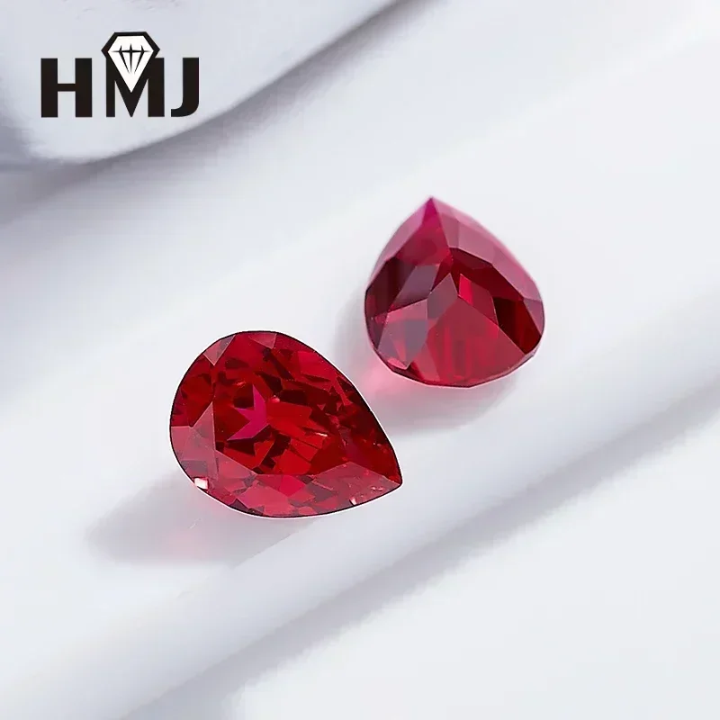 

Lab Grown Ruby Certified Ruby Pigeon Blood Red Ruby Pear Cut AGL Certified Heart Shape 0.5ct 1ct DIY Beads for Jewelry Making