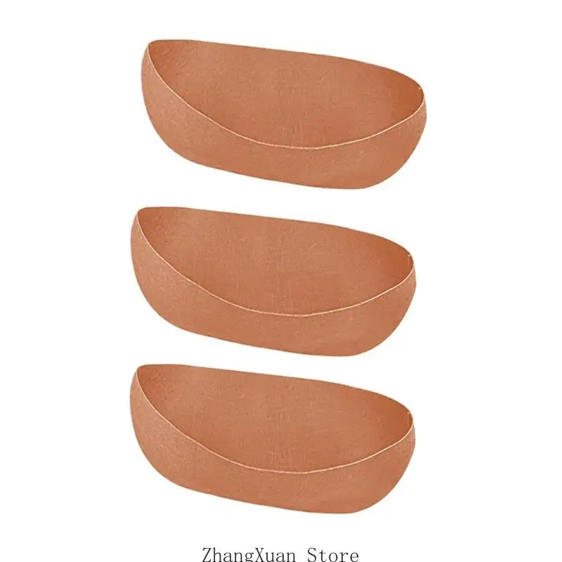 

3XUF Pack of 3 Breathable Felt Planter Liners Grooved Window Box Inserts for Outdoor Hanging Baskets Vegetables Flower Pot