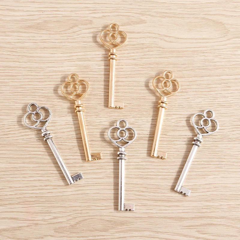Tusember 5 Stück 19*59mm Legierungsanhänger Große Schlüsselanhänger für handgemachte Ohrringe, Armbänder, DIY-Schlüsselanhänger, Schmuckherstellungszubehör – Detail 4