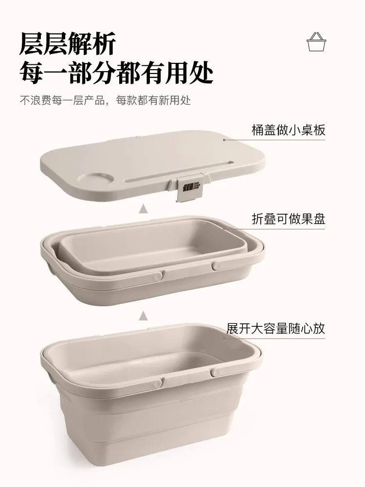Outdoor Camping Aufbewahrungsbox Ins faltbare Box Aufbewahrungsbox Eimer Picknickkorb Aufbewahrung