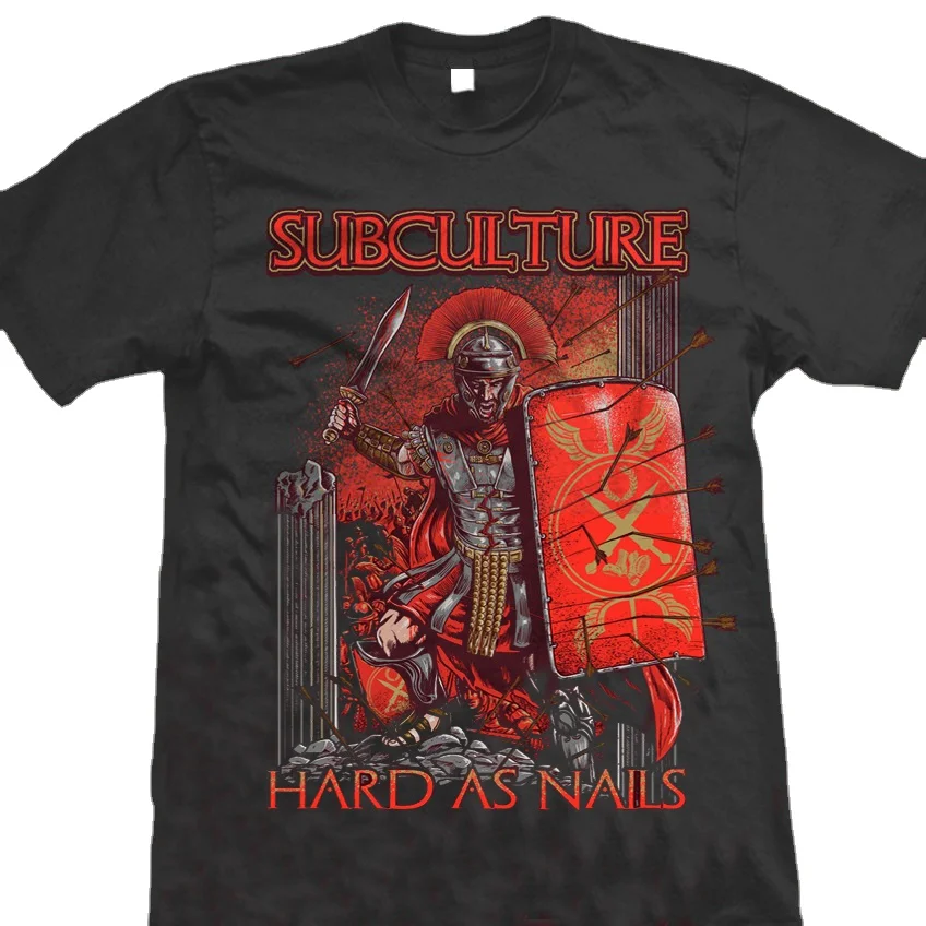 Subculture Hard As Nail Ancient Roman Legion T-Shirt New 100% Cotton Short Sleeve O-Neck Harajuku Casual Mens T-shirt Streetwear