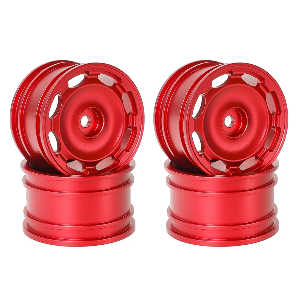 4Pcs Aluminum Alloy Wheel Rim for TAMIYA M03 M04 M05 M06 M07M08 MB-01 XM-01 MF01-XM Chassis Upgrades Red