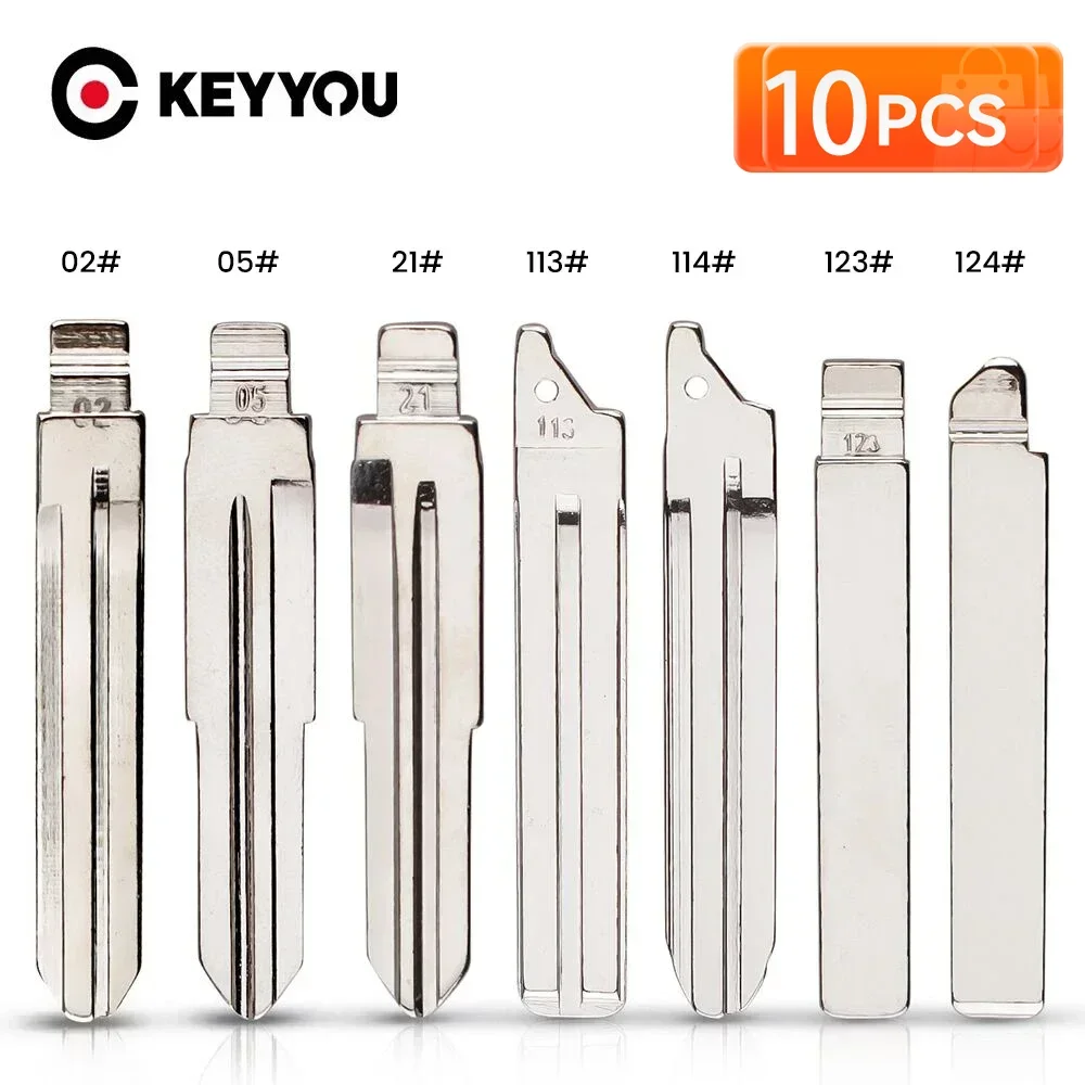 

KEYYOU 10 шт. Заготовки выкидных ключей-брелоков для Toyota Camry Corolla Highlander Vios Scion TOY43 TOY41 TOY40 TOY47 TOY48