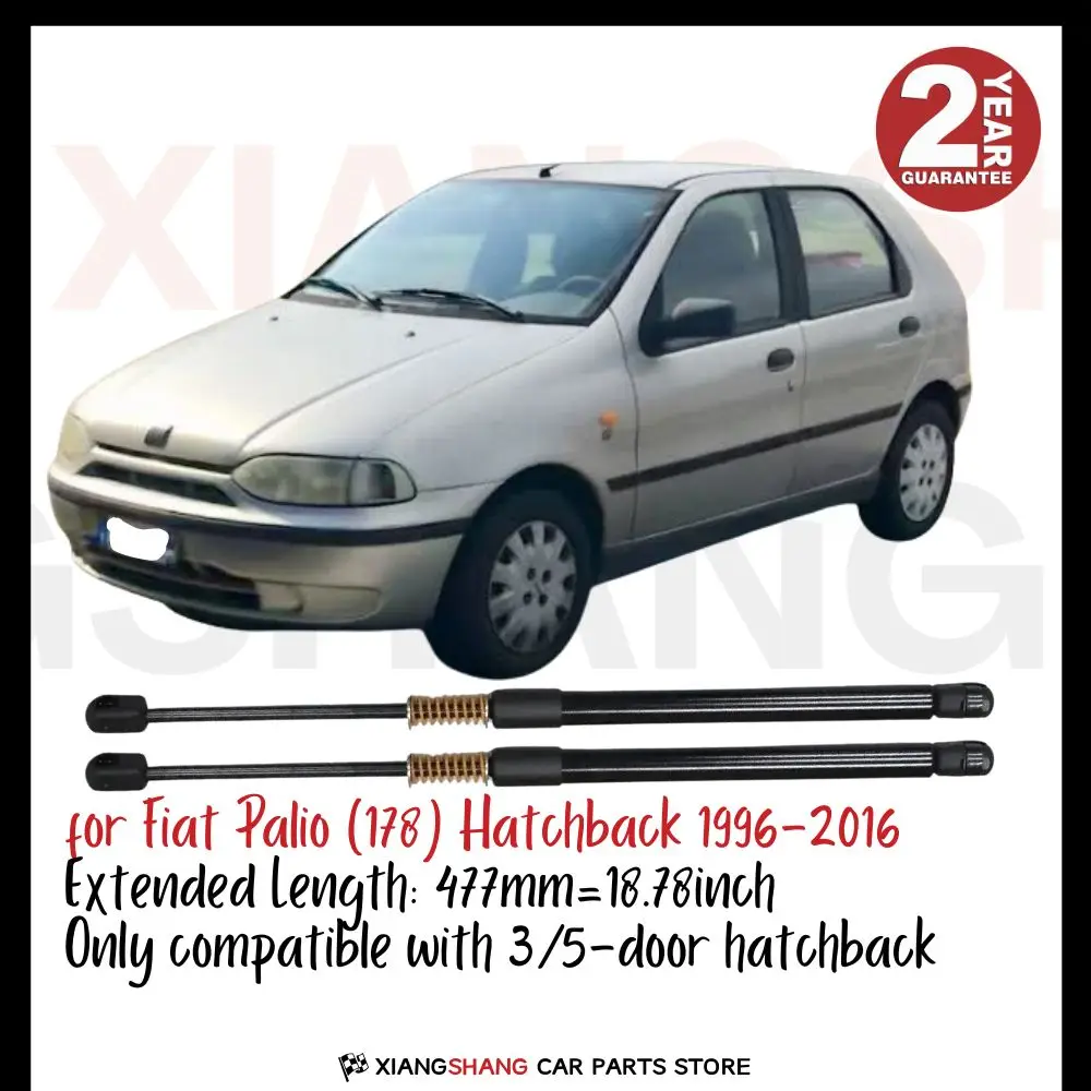 

2pcs Rear Damper for Fiat Palio (178) Hatchback 1996-2016 WITH SPRING Trunk Boot Gas Charged Gas Struts
