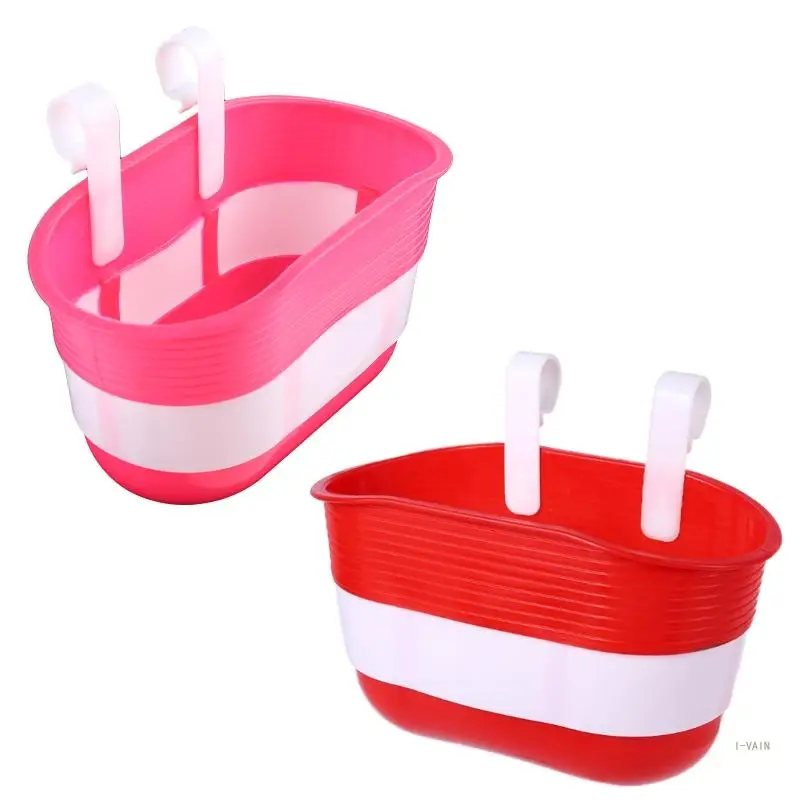 M5TC Plastic Bike Front Basket Universal Front Basket, Basket Children Bike Hanging Front Handlebar Saddlebag