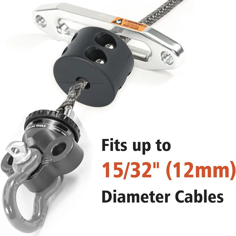 Tapón de cabrestante para camión con Cable, tapón de Cable de cabrestante de goma para UTV ATV, protege el gancho de remolque, línea de Cable de cuerda sintética para parachoques Hawse